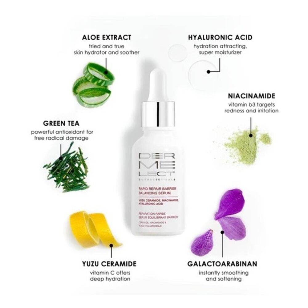 NEW DERMELECT Cosmeceuticals Rapid Repair Barrier Balancing Serum 1oz/30ml USA - Picture 4 of 16